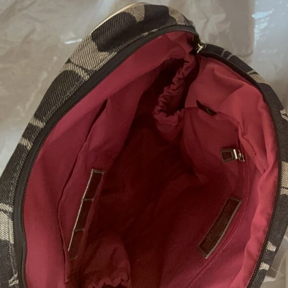 Coach Signature Denim & Silver Stripe Poppy Backpack - Picture 5 of 6